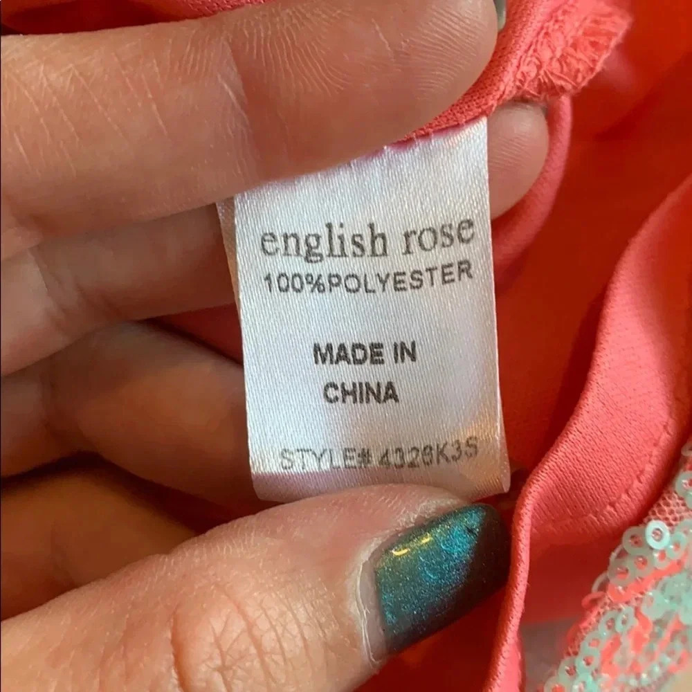 Sequin skirt size M peach/pink and grey - Picture 6 of 12